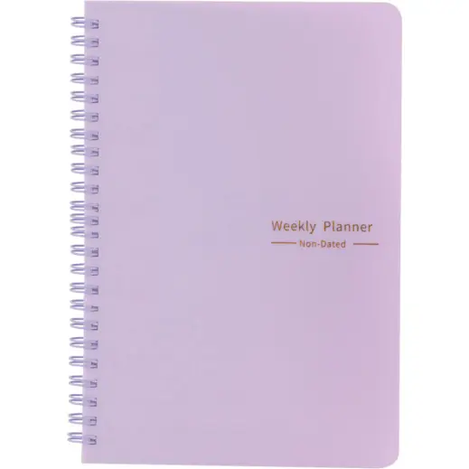 A5 Weekly Planner Non-Dated Purple Front